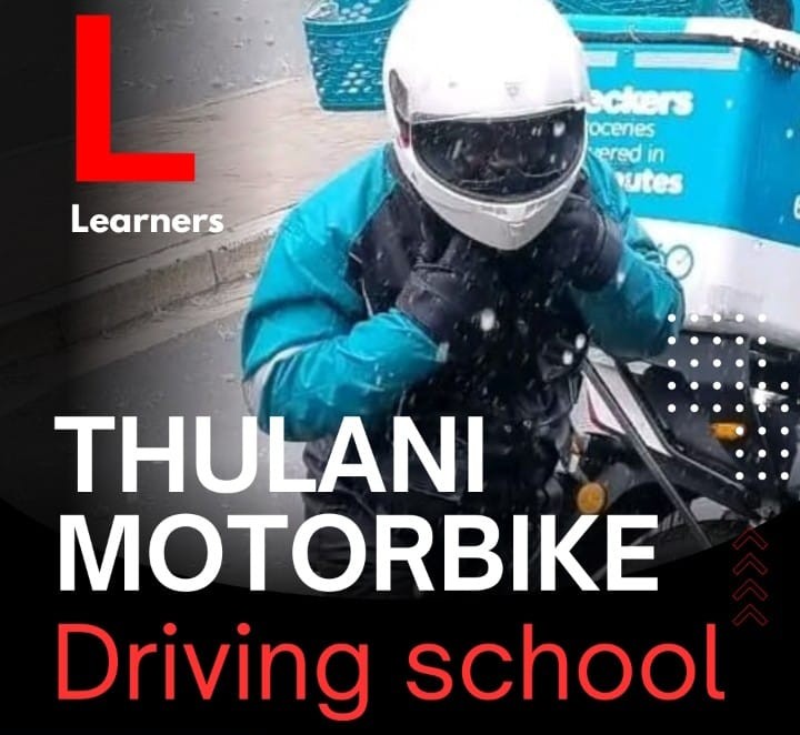A Thulani Motorbike graduate riding for Checkers Sixty60 in Durban